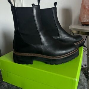 Black Leather Chelsea Boots